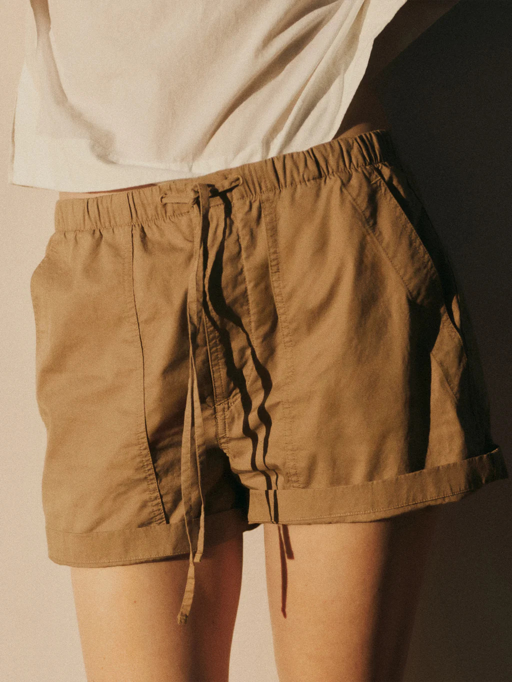Putty Parachute Poplin Pull-On Short - Buck Mason- Modern American Classics | Buck Mason
