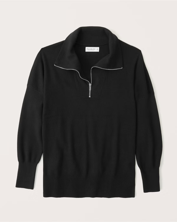LuxeLoft Oversized Legging-Friendly Half-Zip | Abercrombie & Fitch (US)