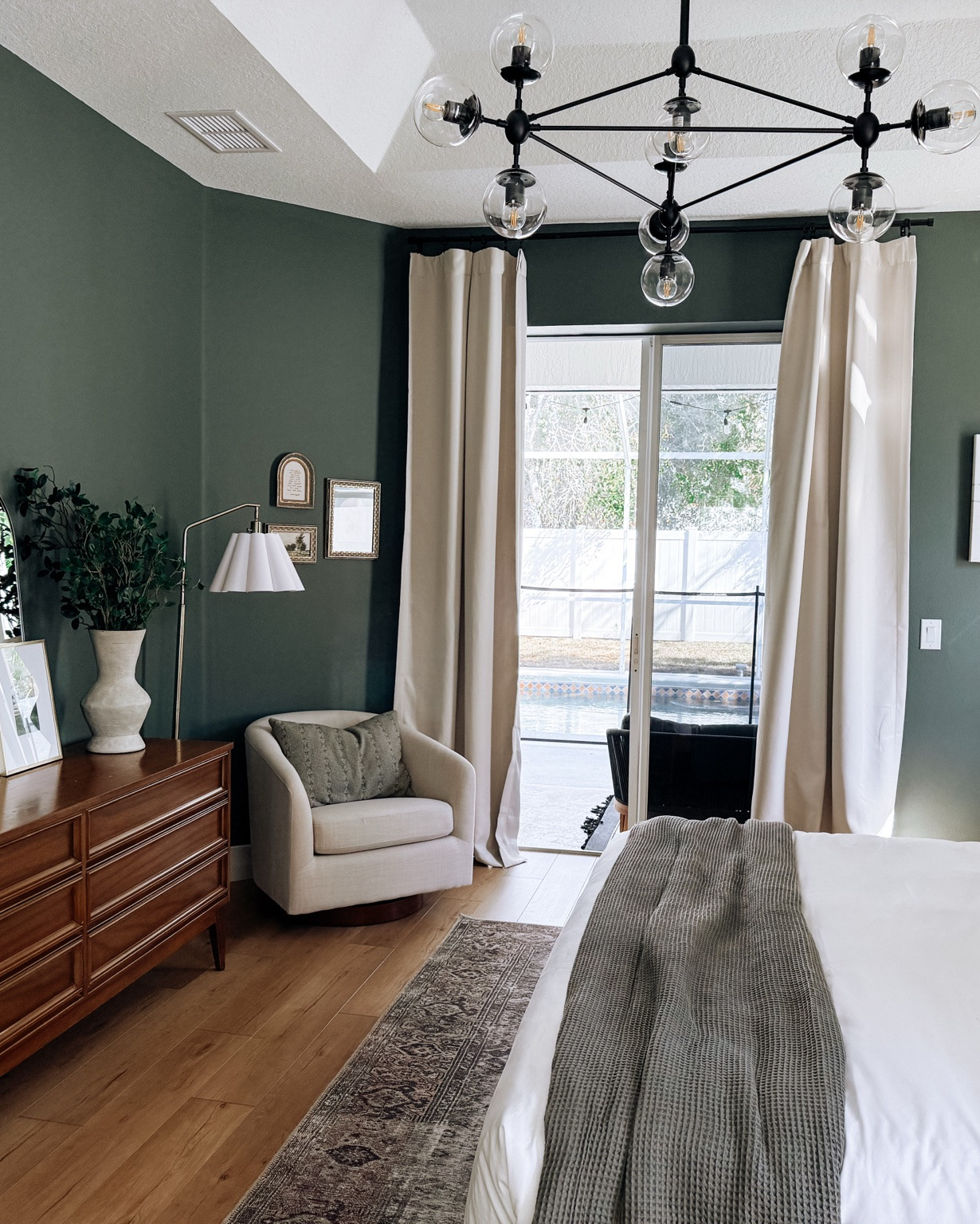 Our Bedroom • We love our Boll and Branch Bedding! The walls are Pewter Green by Sherwin Williams 
.
#bollandbranch @bollandbranch @Target @Wayfair

#LTKHome #LTKSeasonal #LTKmorningroutine