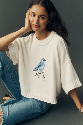 Goldie Cotton Short-Sleeve Sweater | Anthropologie (US)