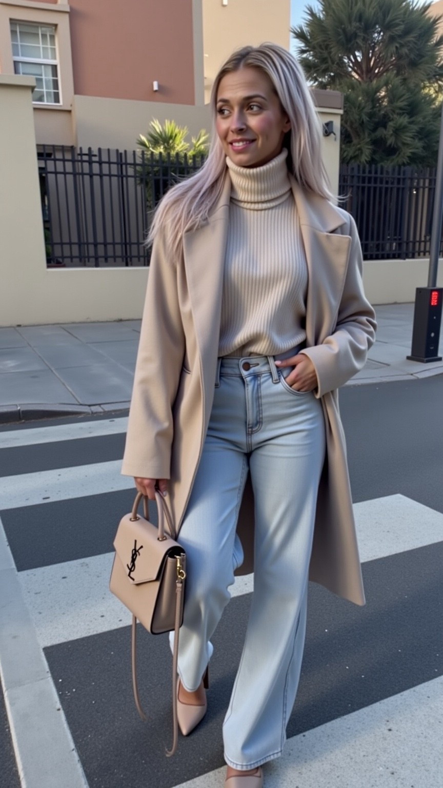 Perfect cozy outfit! + everyone loves a statement bag. The comfiest sweater shirt + long coat for those layers & a cute heel that can go with just about EVERYTHING! 🫶🏼🙌🏼💕

#LTKHoliday #LTKWorkwear #LTKCyberWeek