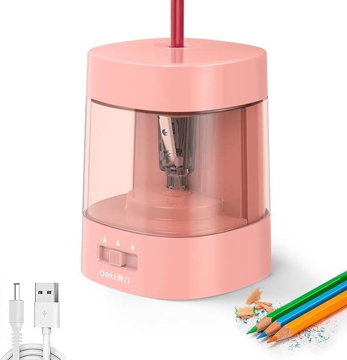 Deli Electric Pencil Sharpener, Automatic Pencil Sharpeners for No.2 Pencils Colored Pencils, USB... | Amazon (US)
