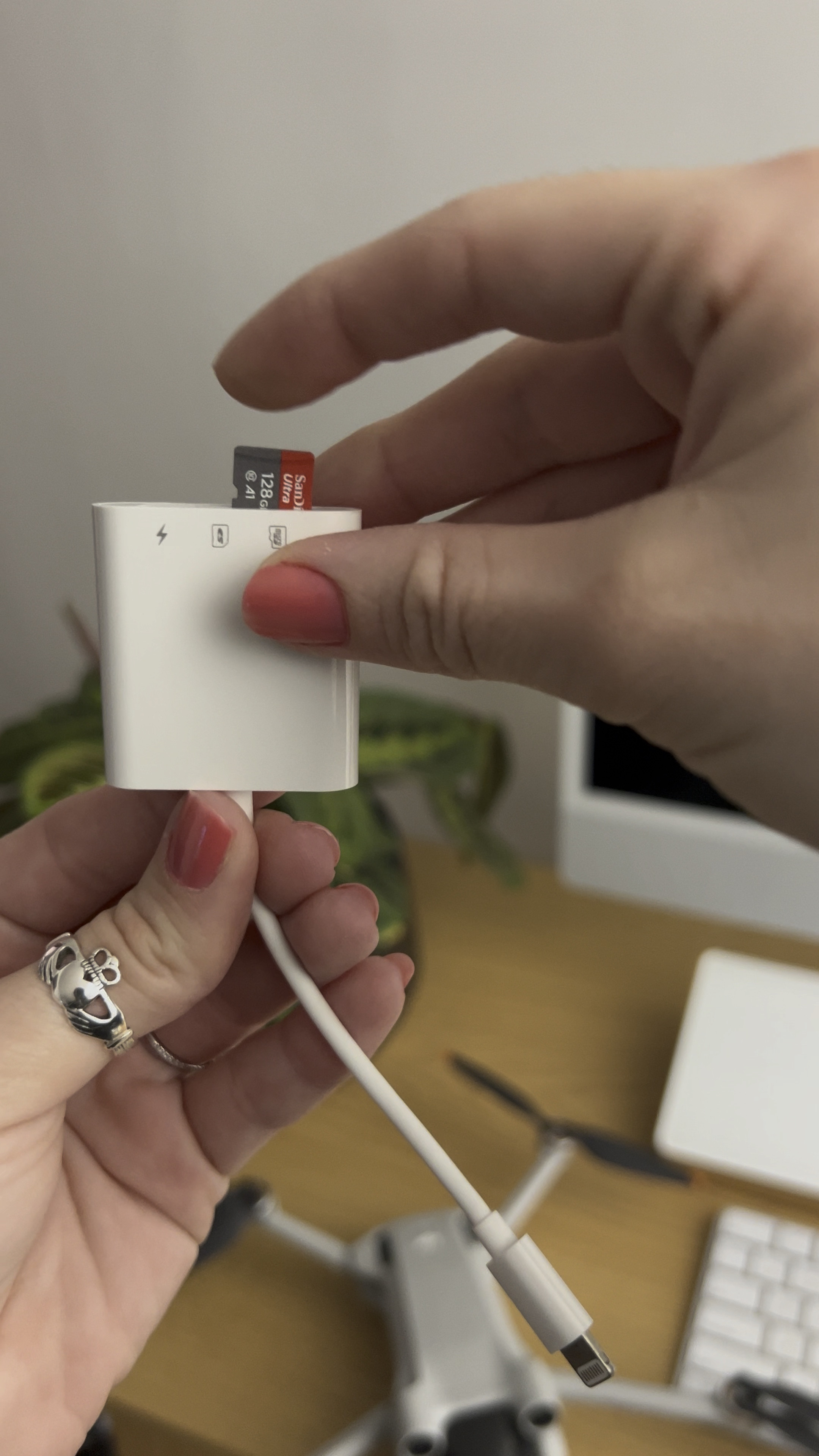 Our SD and Micro SD card adapter that can plug right into our phone. When we’re traveling with our drone or cameras, it’s so easy to save all the photos and videos directly to our phones instead of lugging around a laptop. So small and can easily fit in your drone or camera bag to travel with!

#LTKtravel #LTKVideo