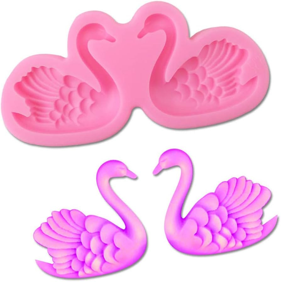 1PC Cute 3D Beautiful Swan Silicone Mold for DIY Pudding Chocolate Crystal Candy Desserts Ice Cub... | Amazon (US)