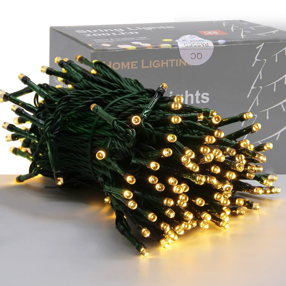 Home Lighting 66ft Christmas Decorative Mini Lights, 200 LED Green Wire Fairy Starry String Light... | Amazon (US)