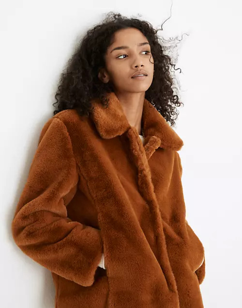 Faux-Fur Crop Coat | Madewell