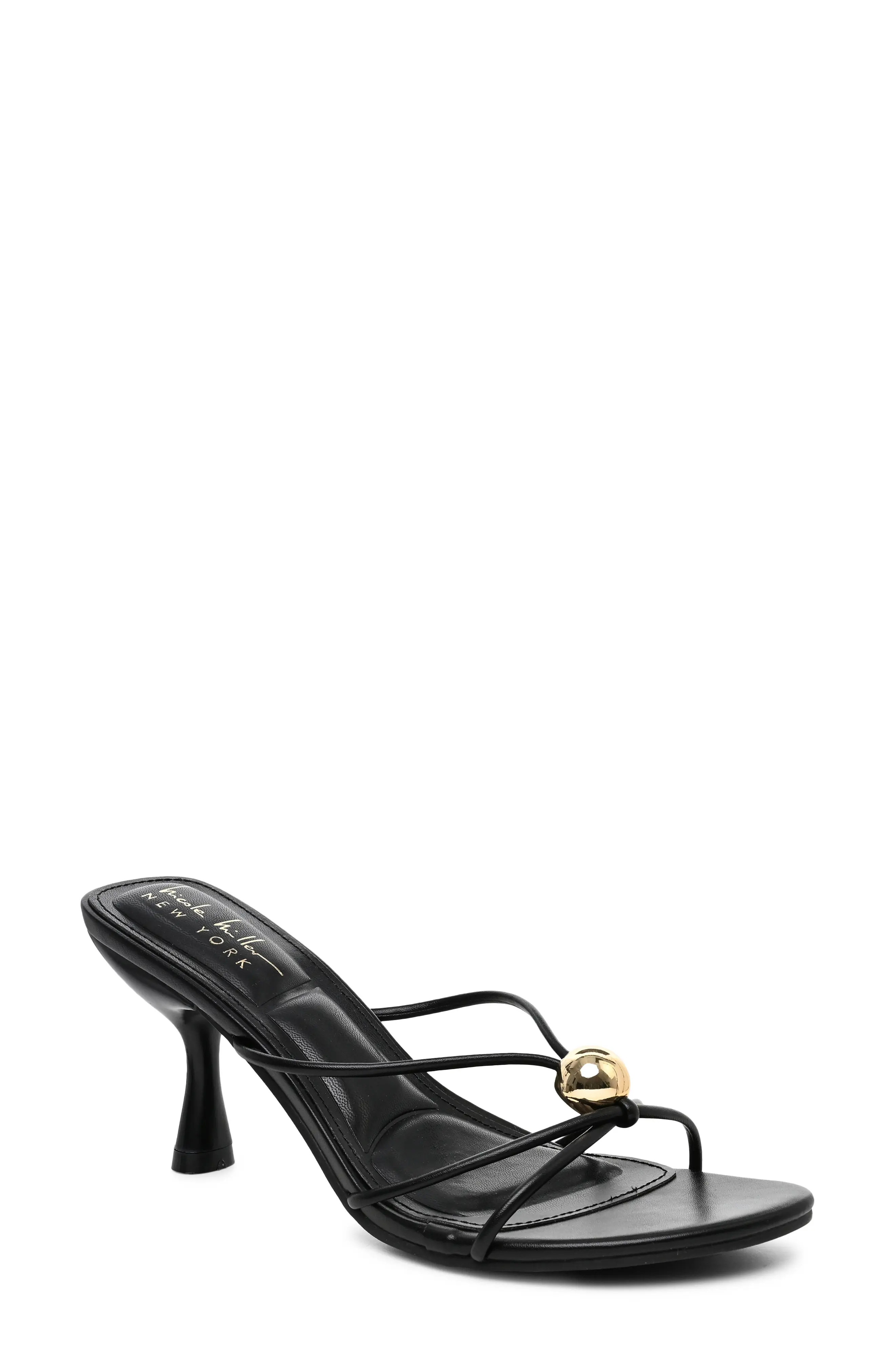 Nicole Miller Rolled Strap Heeled Sandal (Women) | Nordstromrack | Nordstrom Rack