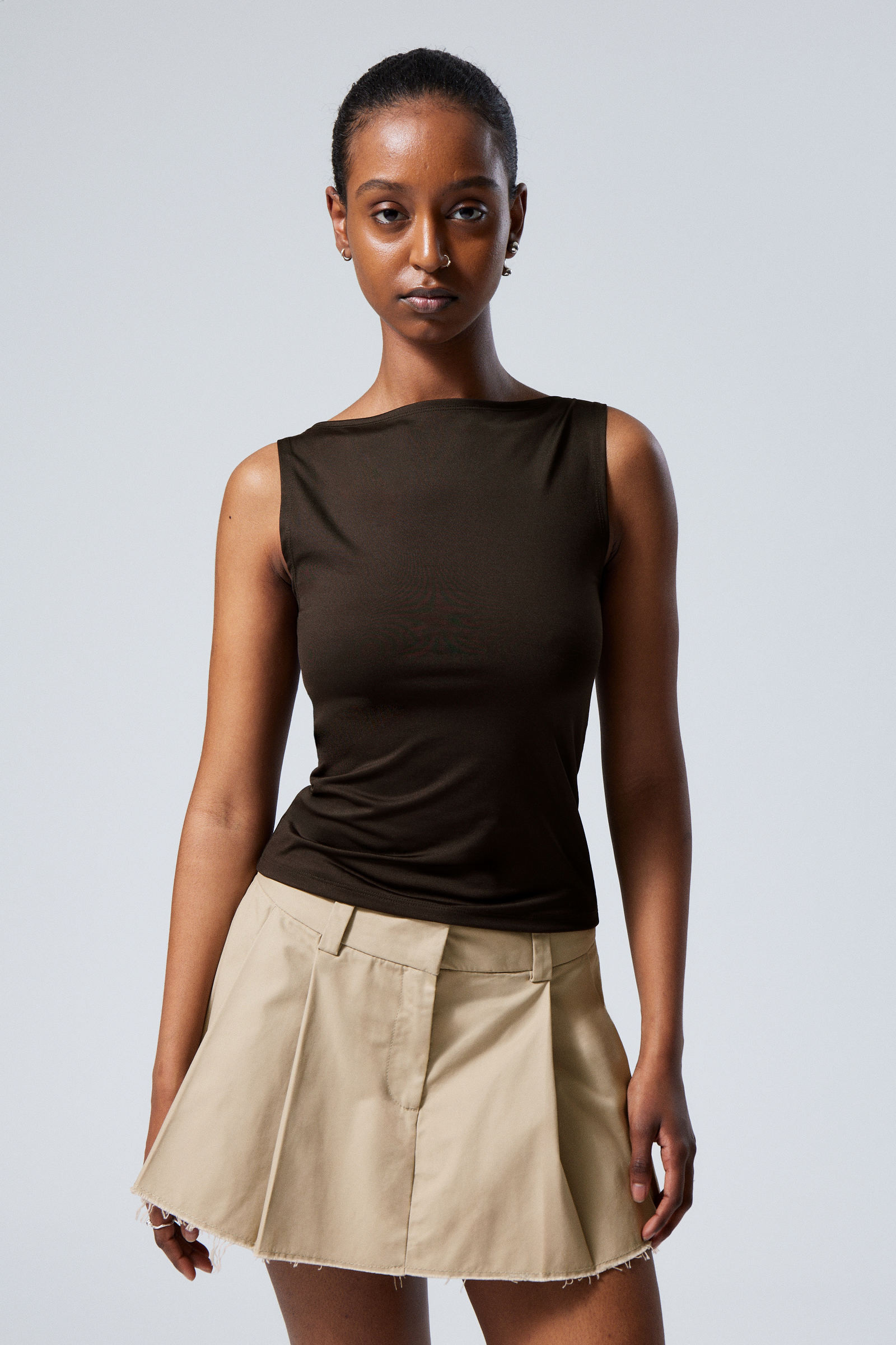 Annie Boatneck Sleeveless top | Weekday