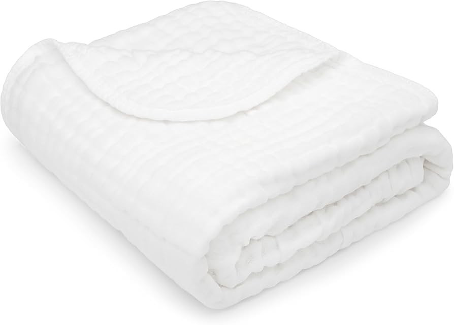 Comfy Cubs Baby Muslin Blanket, Swaddle for Newborns and Toddlers, Large 40” x 40” Cover, 6-L... | Amazon (US)