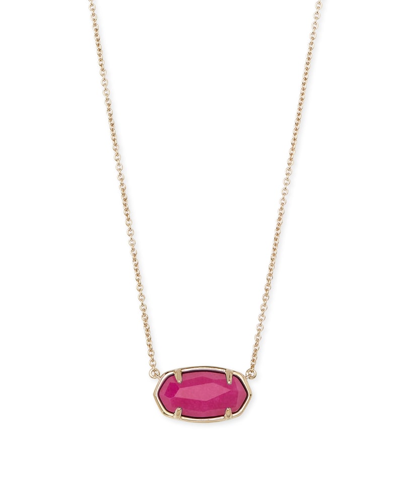 Elisa 18k Gold Vermeil Pendant Necklace in Pink Quartzite | Kendra Scott