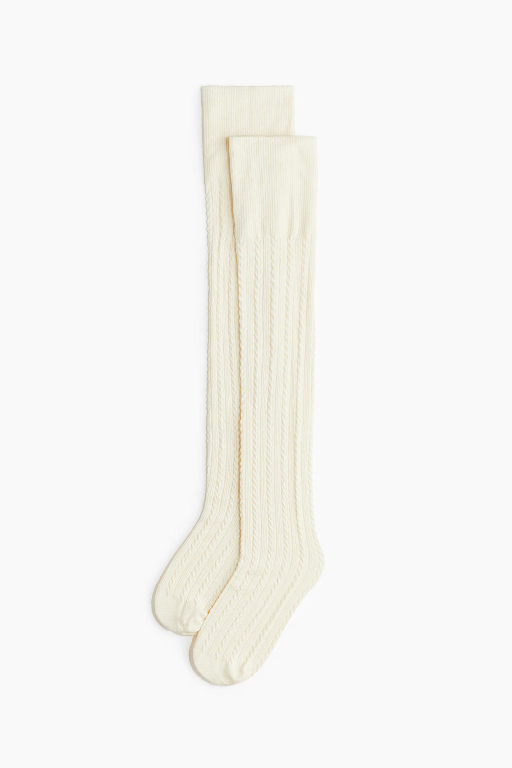 Chaussettes hautes en maille torsadée | H&M (FR, IT, ES, PT, BE)
