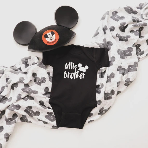 Little Brother Baby Bodysuit  Kids Tee  First Disneyland | Etsy | Etsy (US)