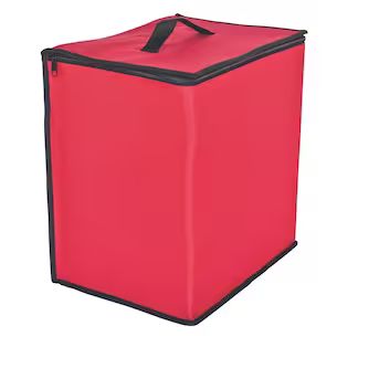 Holiday Living 12.75-in x 13.75-in 48-Compartment Red Polyester Ornament Storage Box | Lowe's