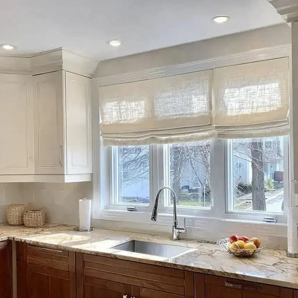 Breeza Heavyweight Cotton Roman Shade Cordless | LuxDrape