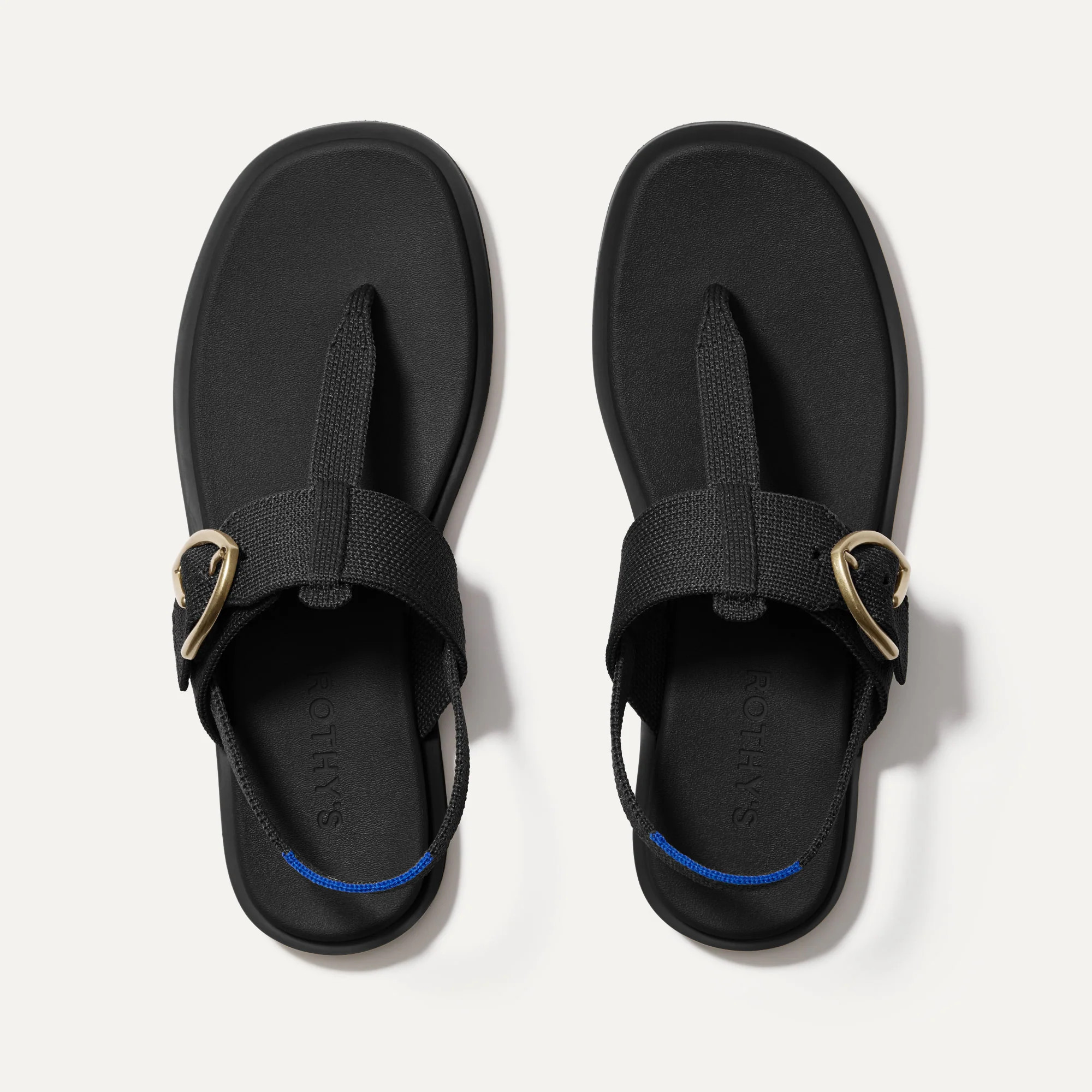 The T-Strap Sandal in Black | Women's Sandals | Rothy's | Rothy's