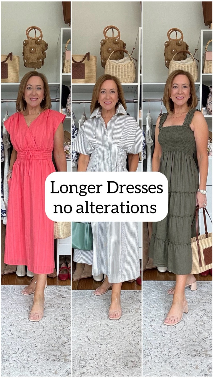 Three longer dresses that fit my petite frame with no alterations. I am 5’0 for reference.

#LTKootd #LTKOver40 #LTKPetite