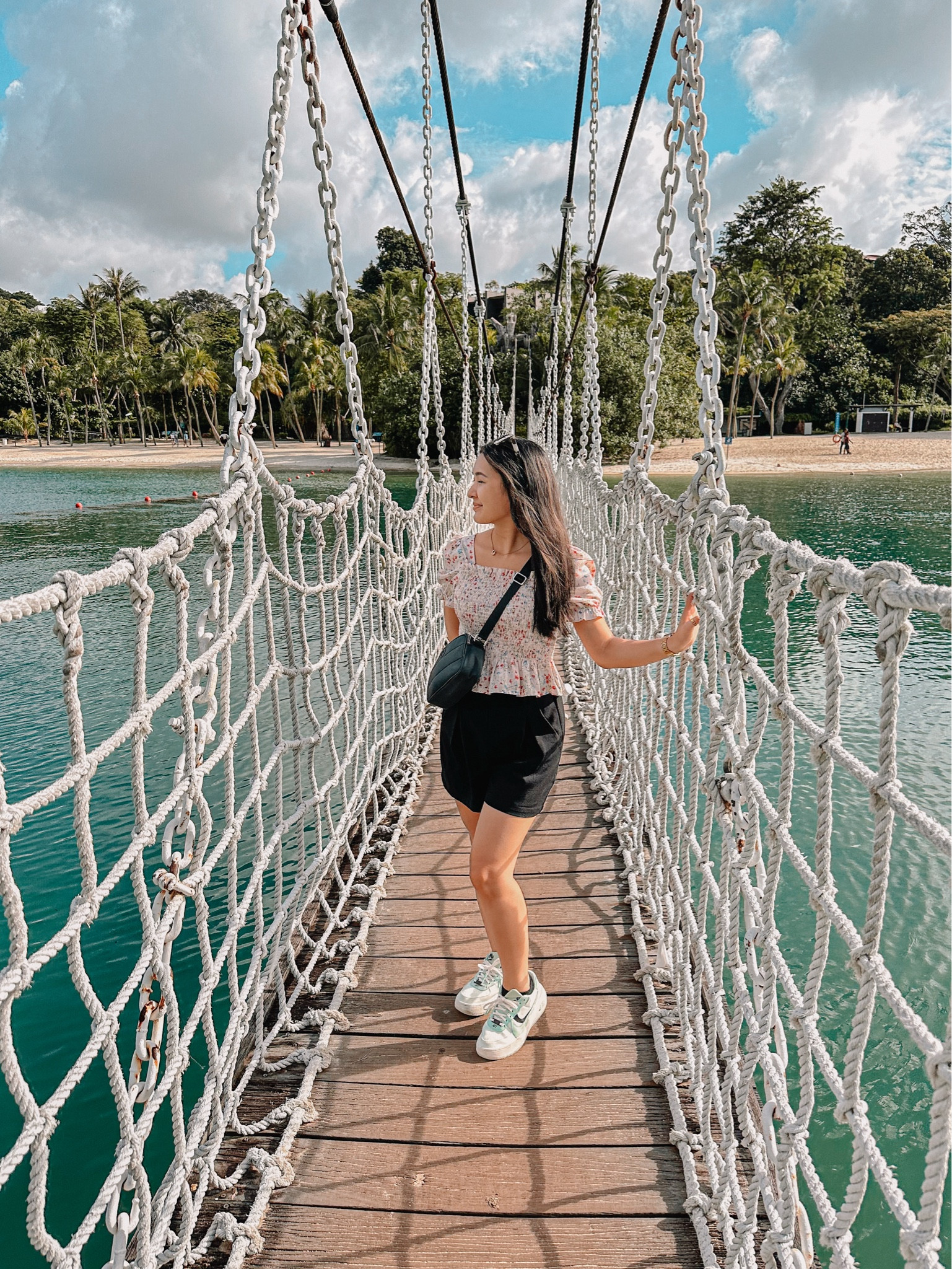 Singapore was so much fun! We went to Sentosa Island where there was a rope suspension bridge to an islet with beautiful tropical views. Wore something comfortable and floral, that was good for walking under hot weather! Styled it with lululemon crossbody bag and it is so spacious! Had to wear my comfy Nike Air Force green sneakers that my bro got for my birthday!  

#LTKTravel #LTKSaleAlert #LTKFindsUnder100