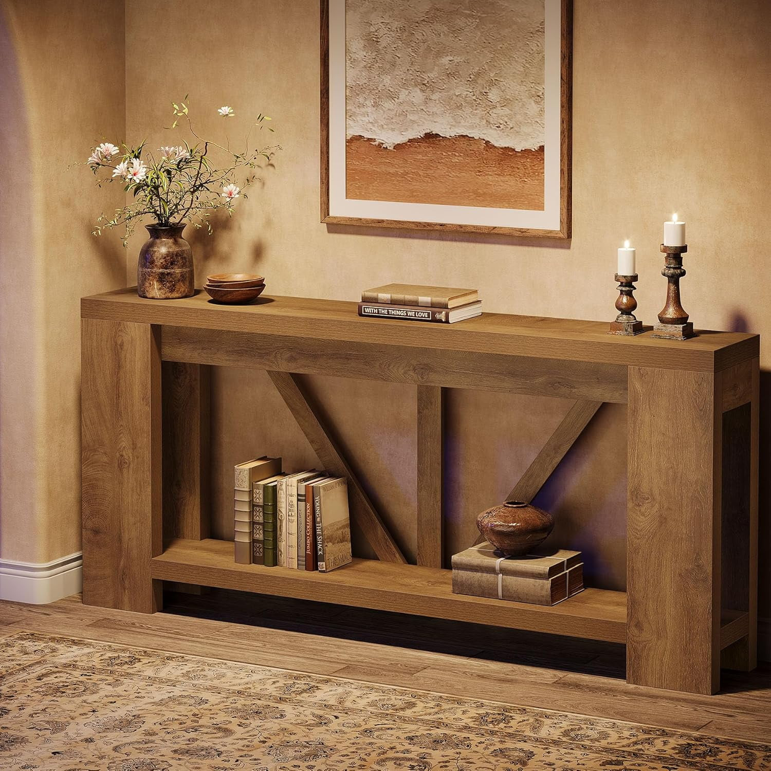 Tribesigns 71" Extra Long Console Table for Entryway, Farmhouse Accent Sofa Table with Storage, M... | Walmart (CA)