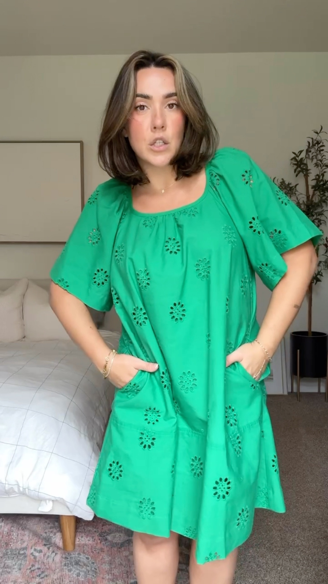 Walmart haul! These little eyelet mini dresses are under $15 right now and amazing quality! Long enough in my opinion for a teacher or office outfit! 

I'm in a large but could've done a medium! 

Teacher outfit, midsize dress, Walmart fashion

#LTKSaleAlert #LTKStyleTip #LTKMidsize