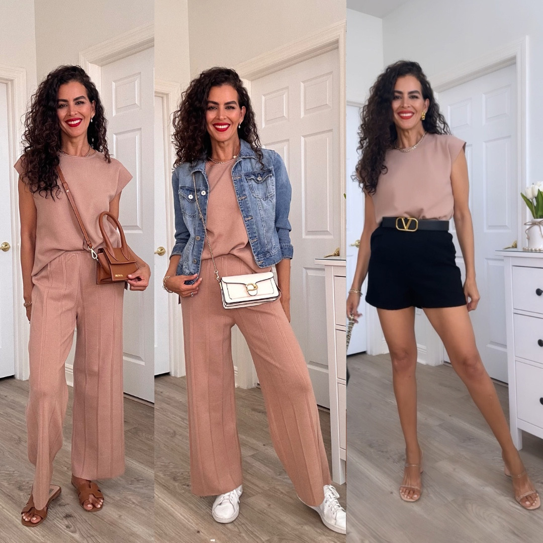 All sizing and details 👖👇🏼⬇️ 
Great for fall and travel! Size S in set. Wearing color khaki. Shorts are part of a vest set. TTS. Valentino belt is reversible black / brown and is 1.7”.
I’m 5’7” | 126 pounds 

Travel outfit, casual outfit, location, outfit, cozy lounge, wear, Jean, jacket, white sneakers, tabby, 20,

#LTKstyletip #LTKtravel 

#LTKTravel #LTKSeasonal #LTKU