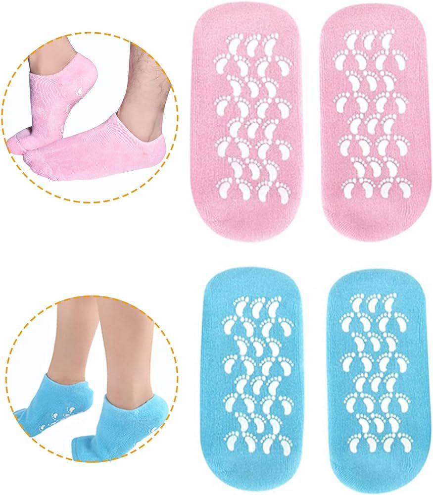 Moisturizing Socks, Gel Socks Soft Moisturizing Gel Socks, Gel Spa Socks for Repairing and Soften... | Amazon (US)