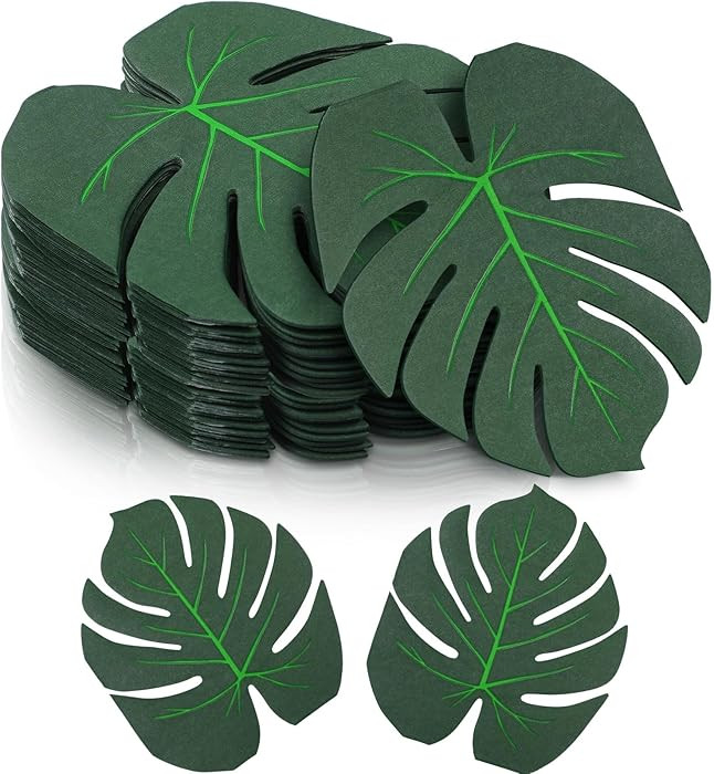 60 Pcs Palm Leaf Paper Napkins Bulk Tropical Hawaiian Luau Disposable Aloha Paper Napkins Cocktai... | Amazon (US)