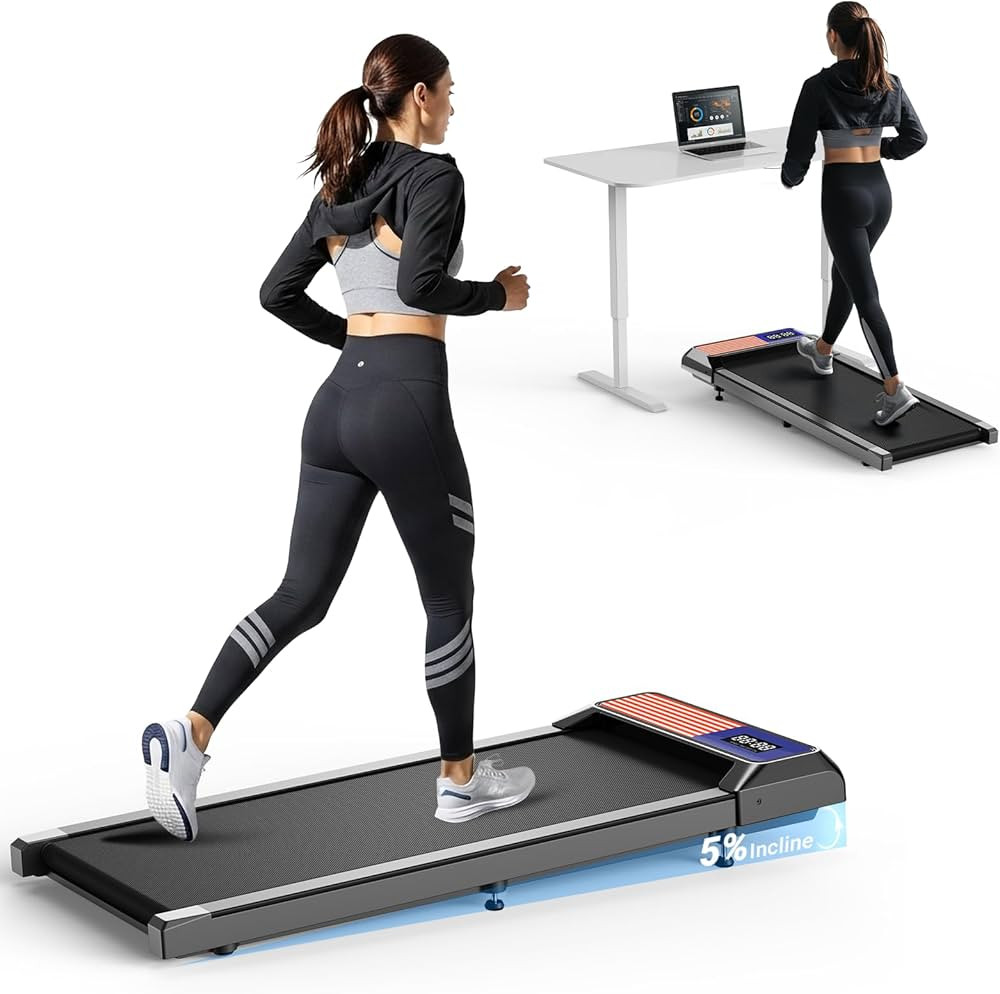 Walking Pad Treadmill, Portable Treadmills for Home, 2.5 HP Quiet Under Desk Treadmill with 5% In... | Amazon (US)