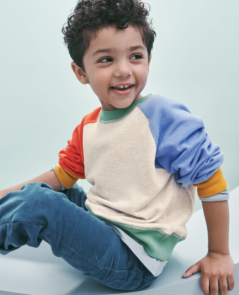 French Terry Colorblock Sweatshirt | Hanna Andersson