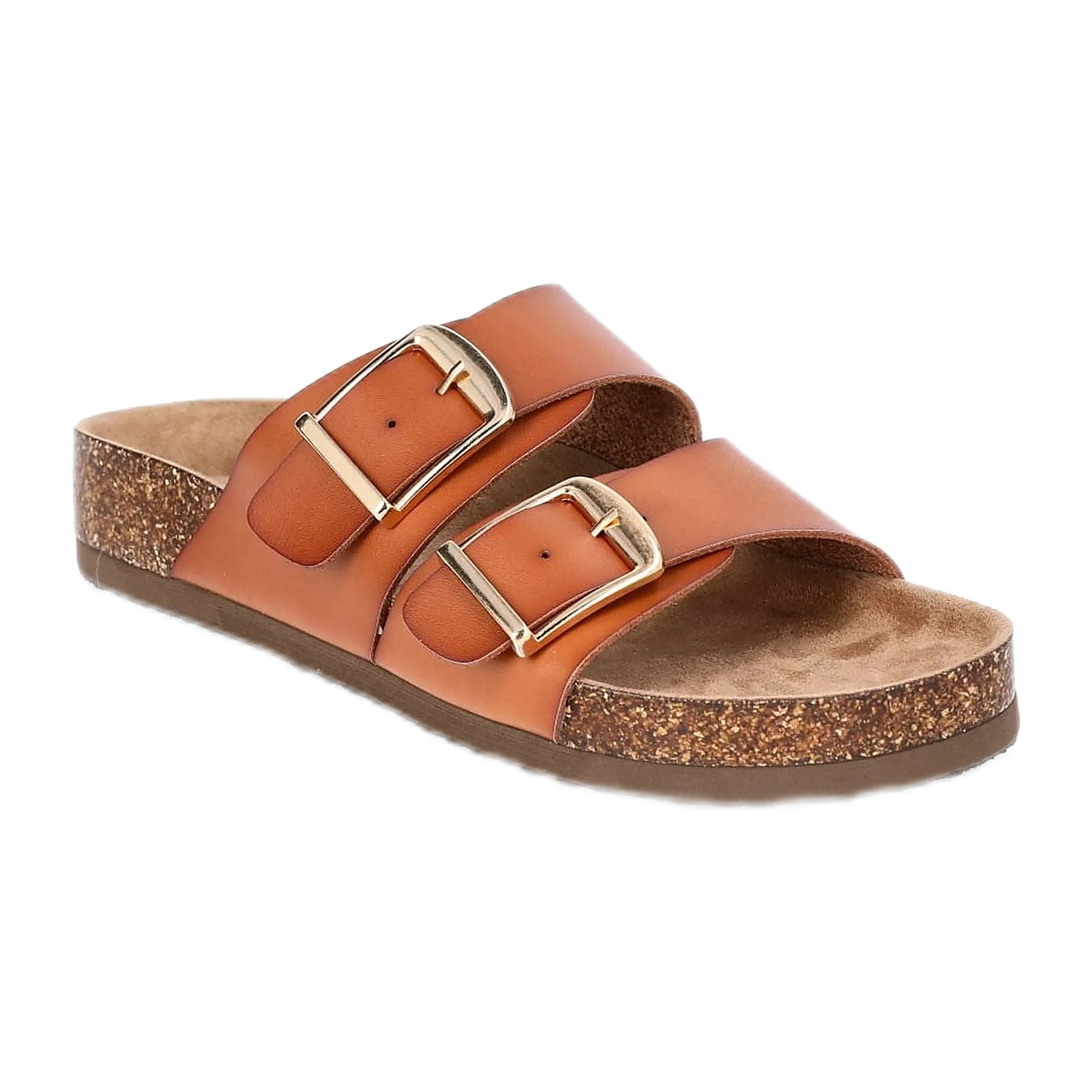 Time and Tru Women's Footbed Slide Sandals, Wide Width Available | Walmart (US)