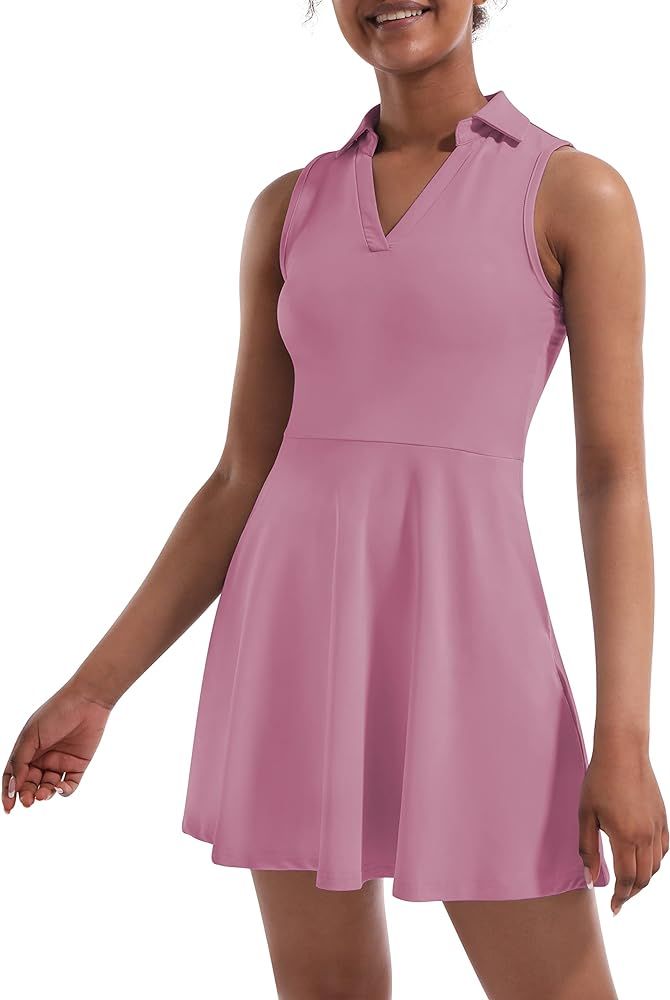 Fengbay Tennis Dress for Women,Golf Dresses with Built in Shorts with 4 Pockets for Sleeveless At... | Amazon (US)