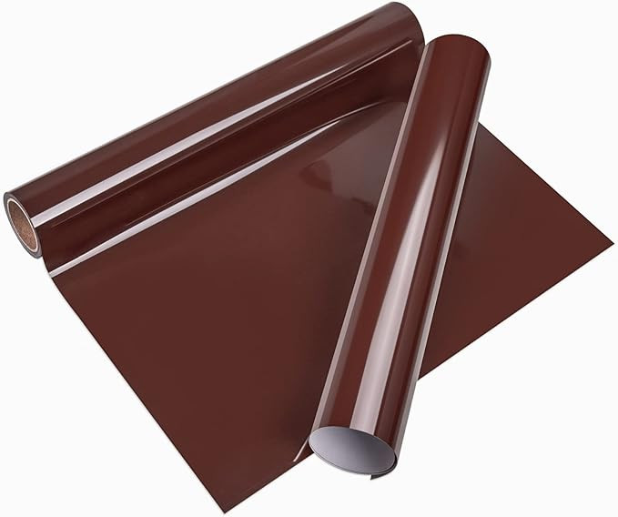 VINYL FROG Heat Transfer Vinyl Roll HTV Vinyl - 12" x5ft Brown Iron on Vinyl for T-Shirts, Heat P... | Amazon (US)
