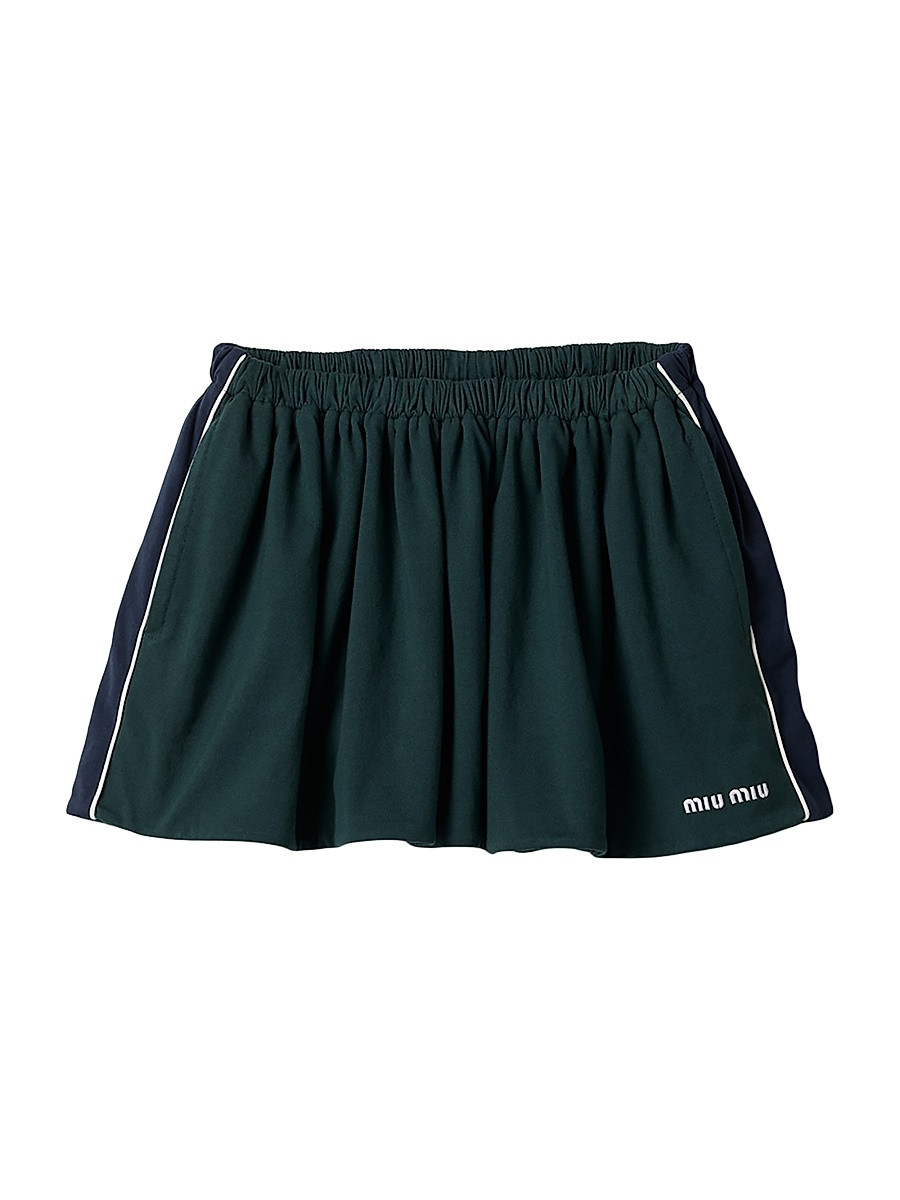 Women's Cotton Jersey Mini-Skirt - Green - Size XS | Saks Fifth Avenue