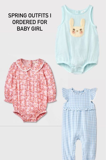 20% off cat & jack 💛 baby girl, spring outfits, gingham, romper, target, infant

#LTKSale #LTKkids #LTKbaby