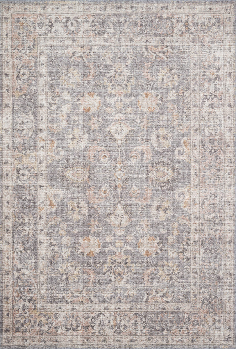 Loloi II Skye Sky-01 Grey - Apricot Area Rug | RugStudio.com