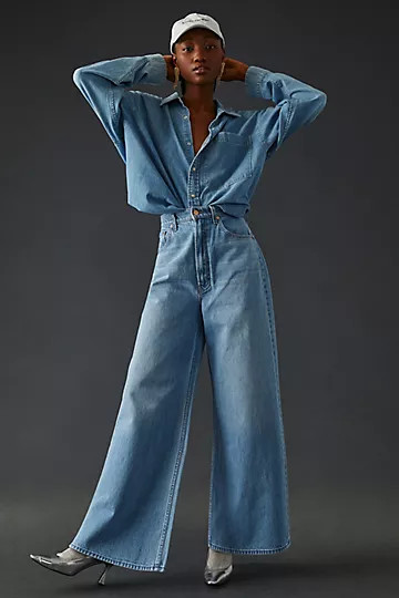 MOTHER SNACKS! The Funnel Heel Cuff Jeans | Anthropologie (US)