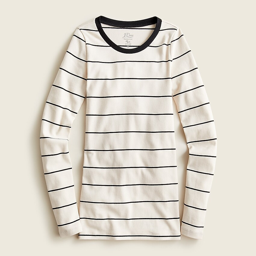 Slim perfect long-sleeve T-shirt in stripes | J. Crew US