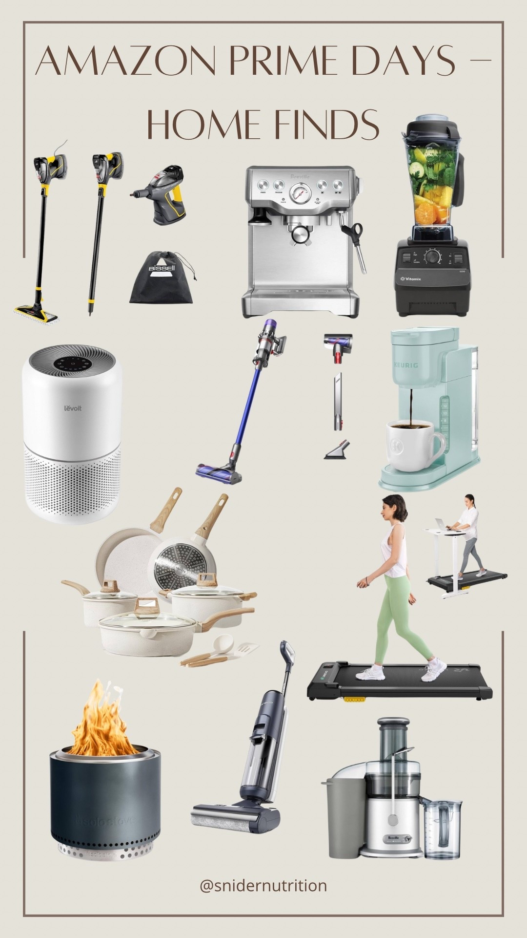 Amazon Prime Days - Home Finds!

Steam mop, espresso maker, breville, vitamix, blender, air purifier, Dyson vacuum, keurig, coffee maker, ceramic pans, walking pad, fire pit, cordless vacuum, juicer

#LTKFindsUnder100 #LTKHome #LTKSaleAlert