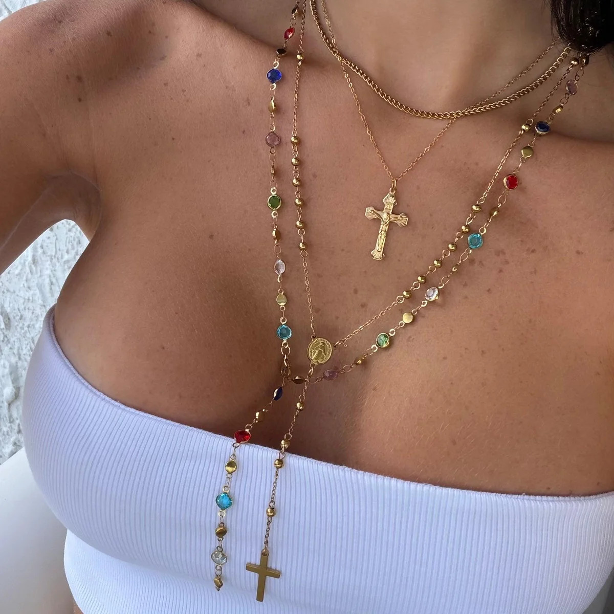 Color Me Blessed Necklace 4 Piece Set | Evry Jewels