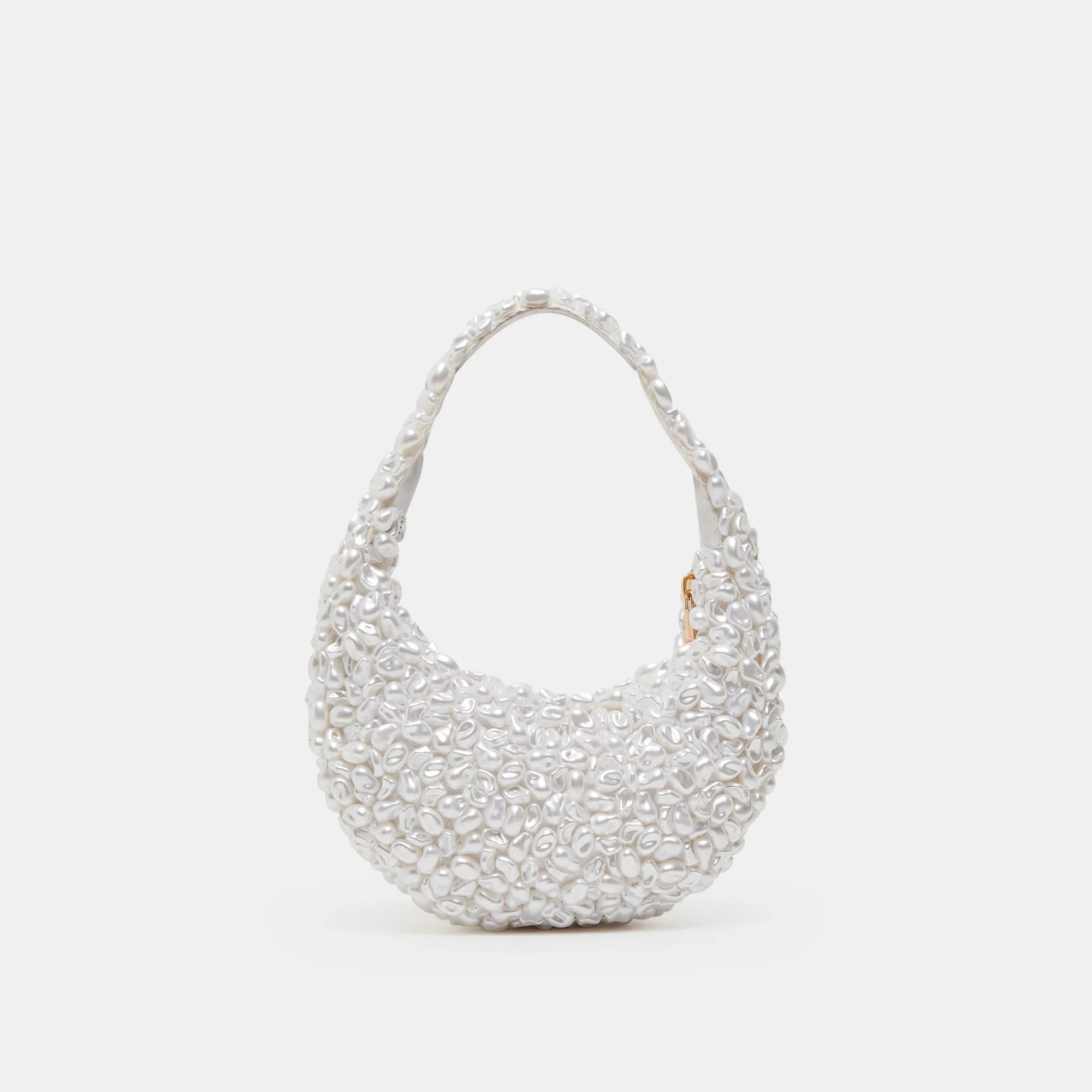 PEARLA SHOULDER BAG WHITE FAUX PEARL | DolceVita.com