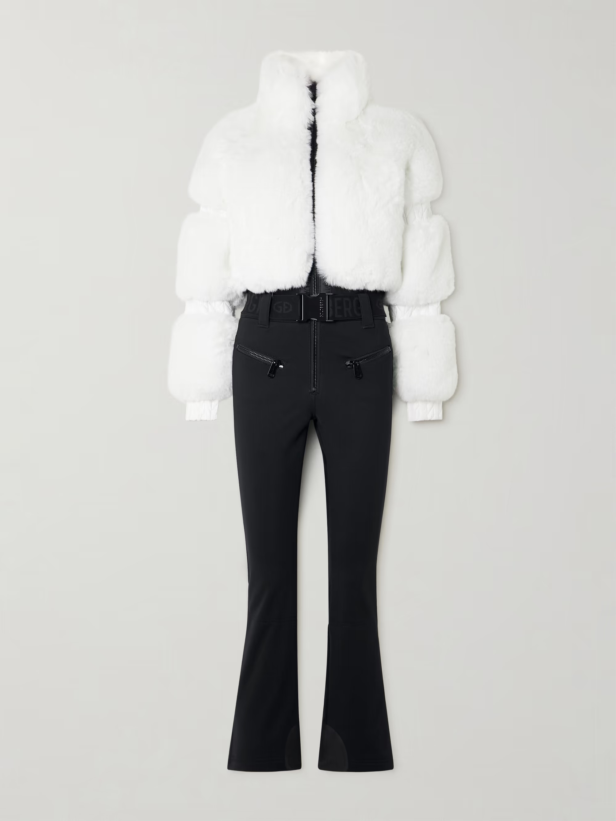 Lieke belted faux fur and stretch-shell ski suit | NET-A-PORTER (US)