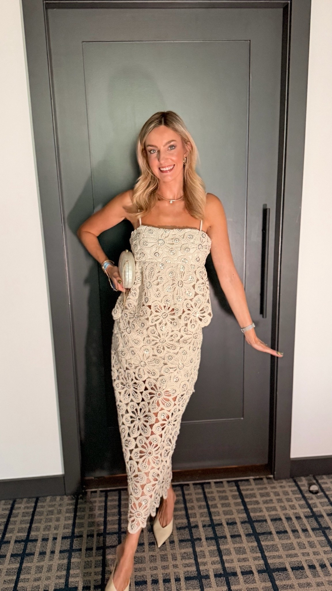 So many questions about this crochet set! Wearing size S! Found it on @Bloomingdale's US 

Matching set • crochet top • crochet skirt • maxi skirt • two piece set • coastal look

#LTKCon #LTKWedding #LTKgrwm