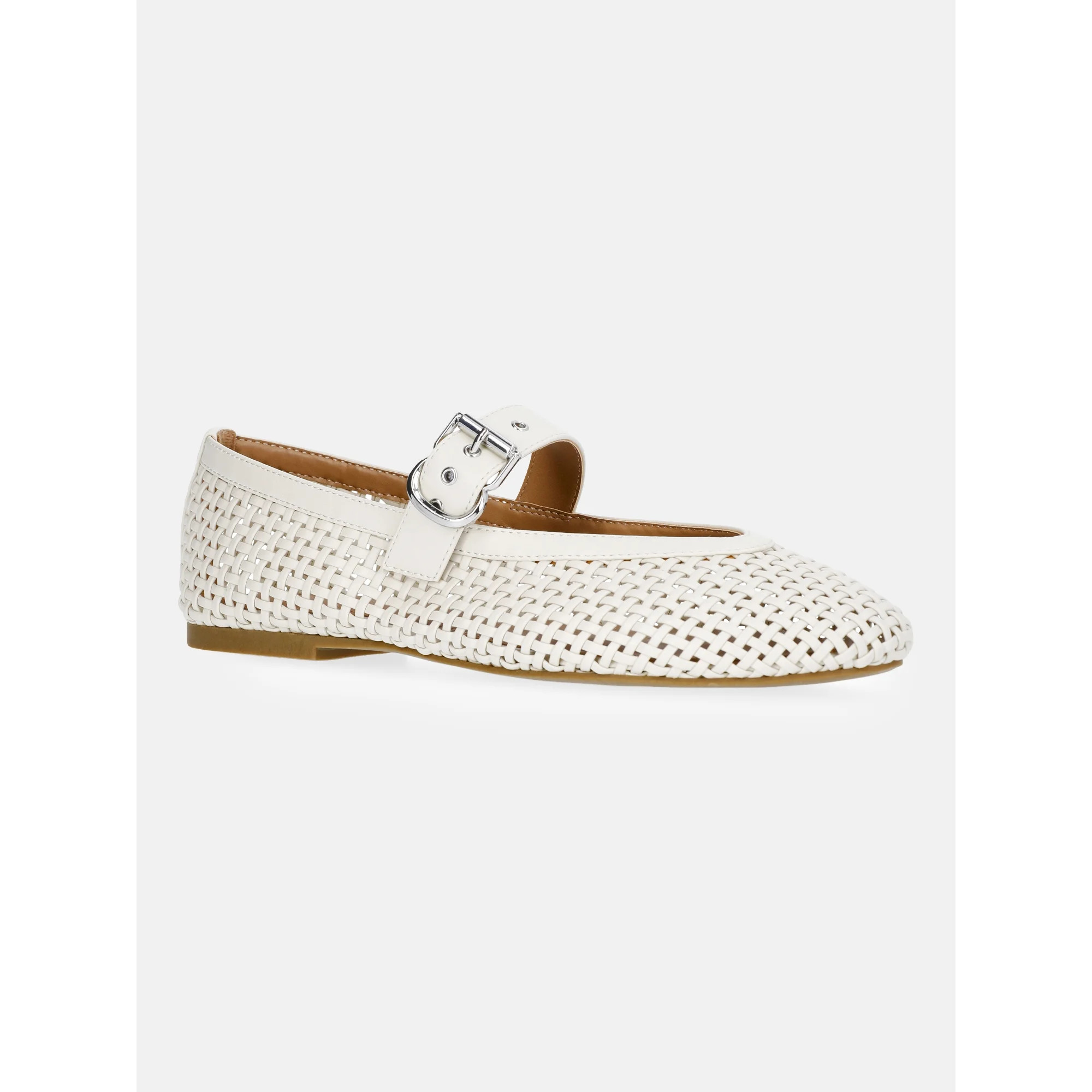 Free Assembly Women's Woven Mary Jane Ballet Flats | Walmart (US)