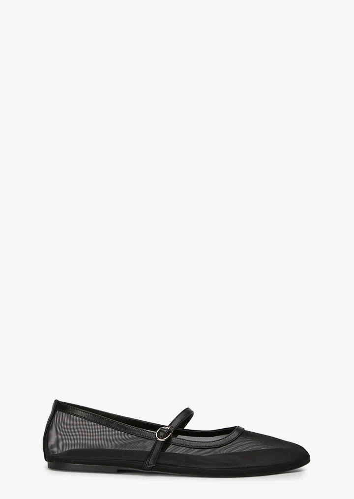 Melany Black Nylon Flats | Tony Bianco US