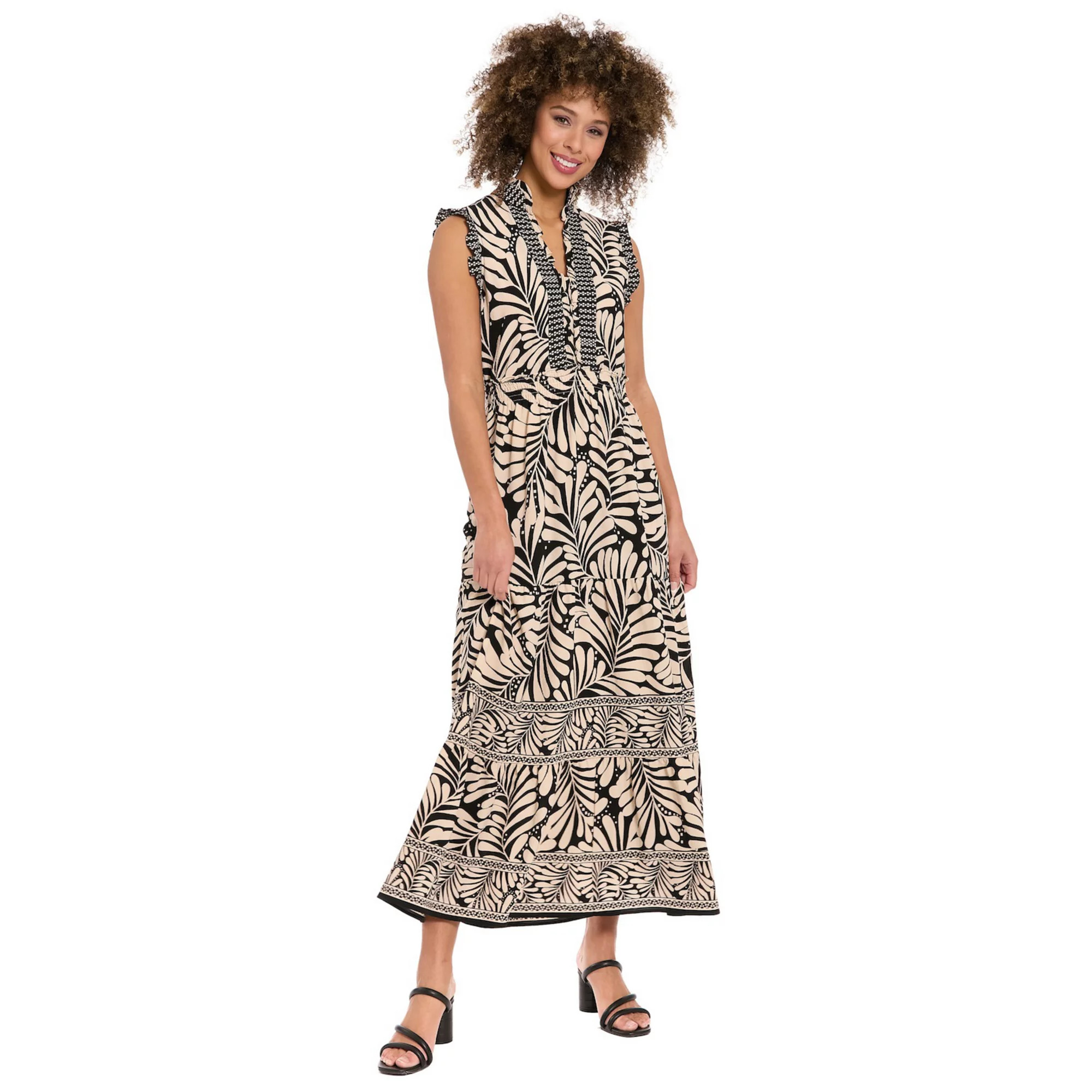 Women's London Times Smocked Waist Tiered Maxi Dress | Kohl's