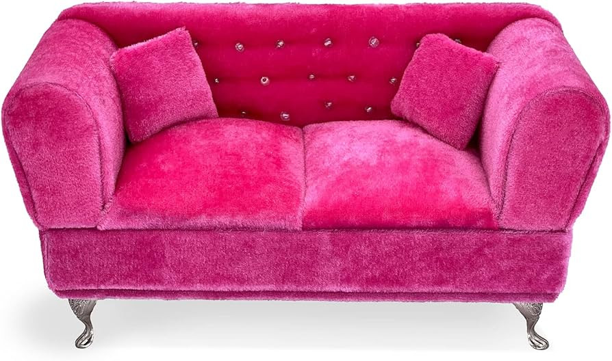 Yikko 1/6 Sofa Cushions for Dollhouse Living Room or Bedroom Decor, 12inch Dolls Accessories, Fur... | Amazon (US)