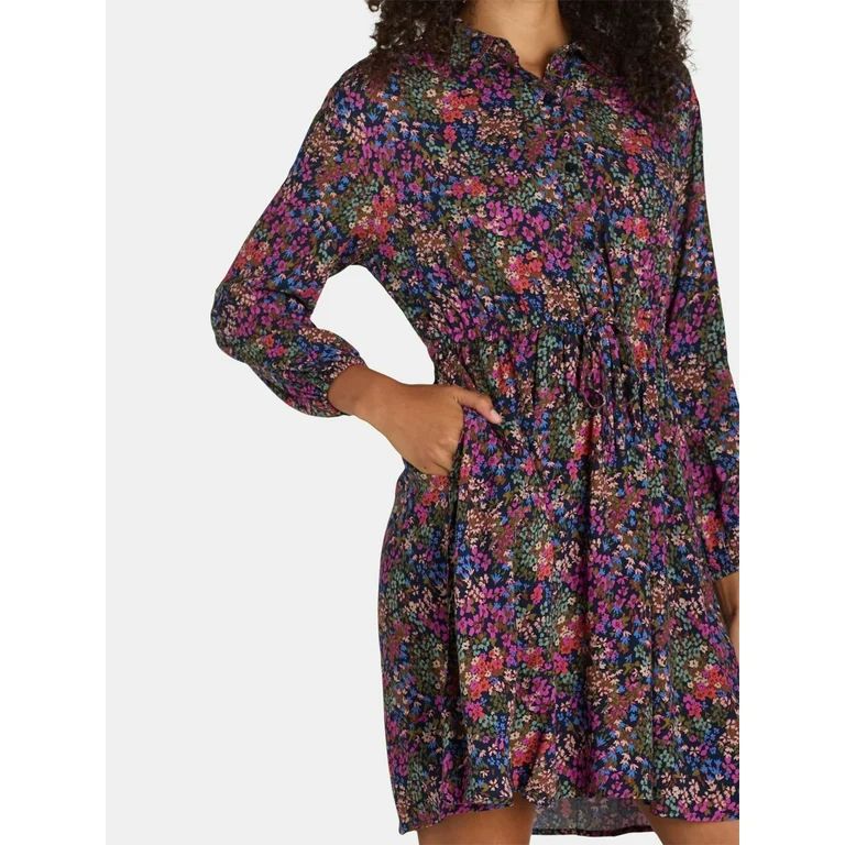 Time and Tru Soft Shirtdress, Women's and Women's Plus, Size XS-4X | Walmart (US)