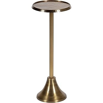 Kate and Laurel Sanzo Bohemian Side Table, 9 x 9 x 23, Gold, Decorative Pedestal End Table for Di... | Amazon (US)