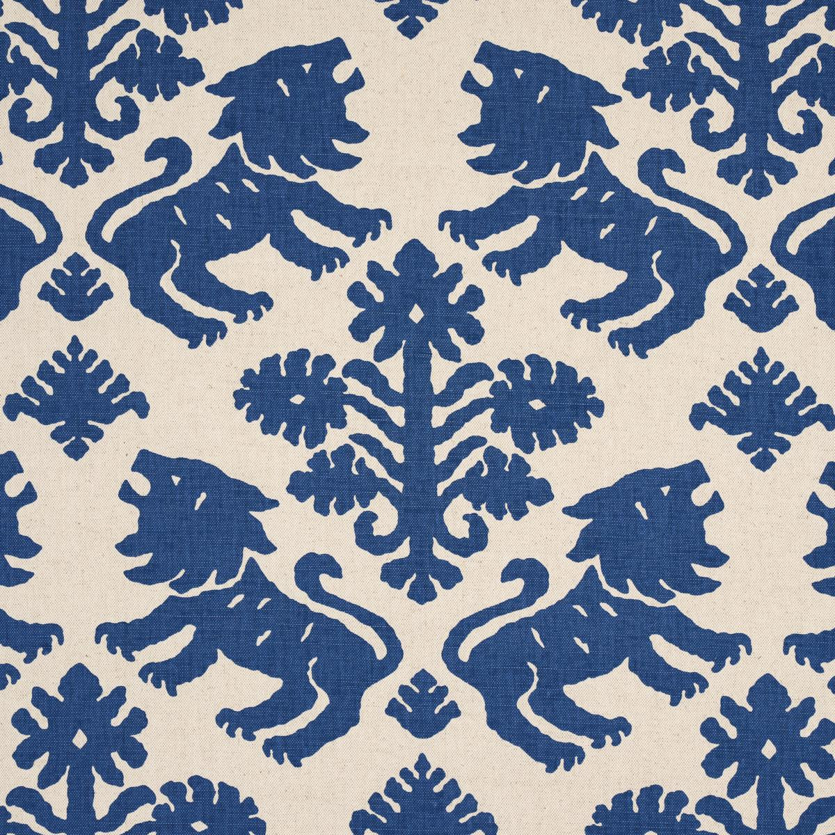 Schumacher Regalia Navy Fabric | DecoratorsBest