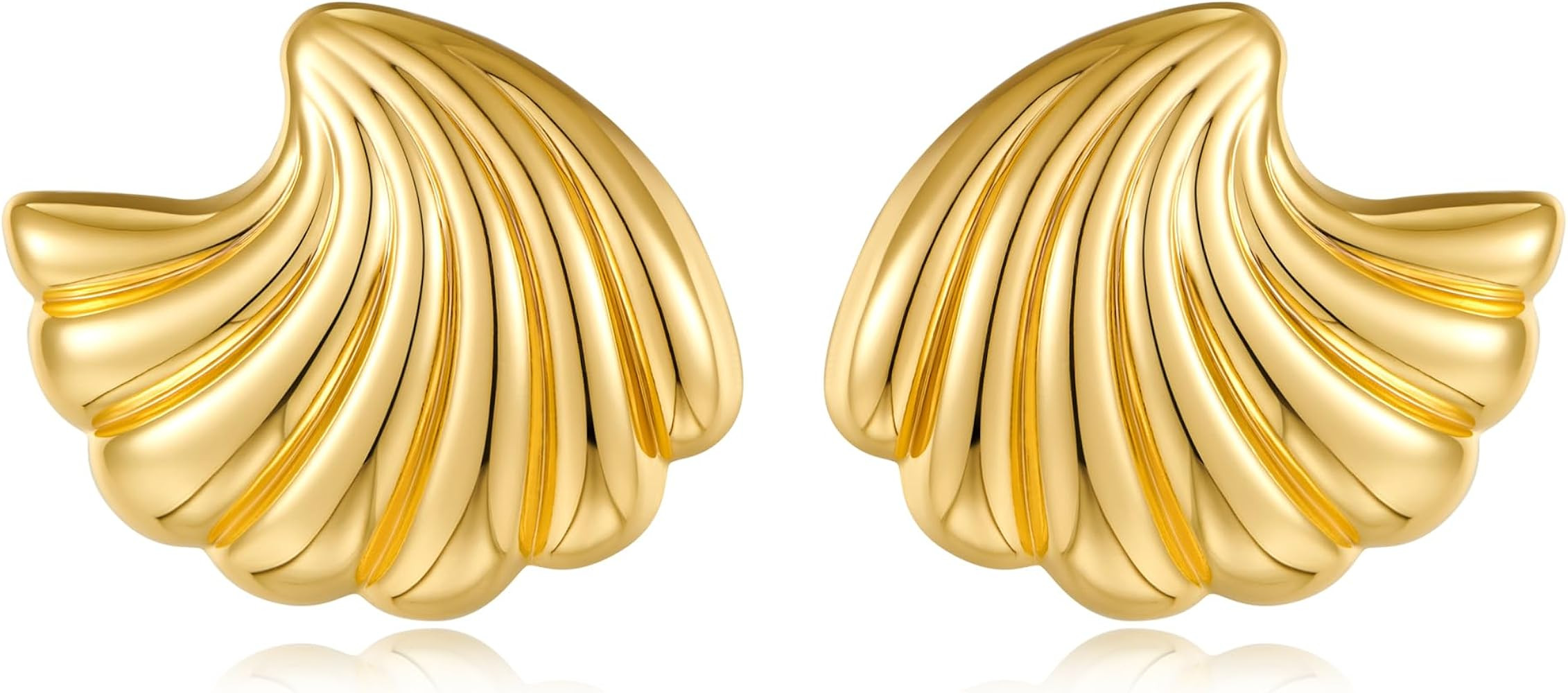 Gold Seashell Studs Earrings for Women Dainty Beach Earrings Summer Fashion Jewelry | Amazon (US)