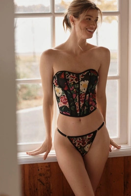 Kilo Brava Sweetheart Floral Mesh G-String Thong | Anthropologie (US)